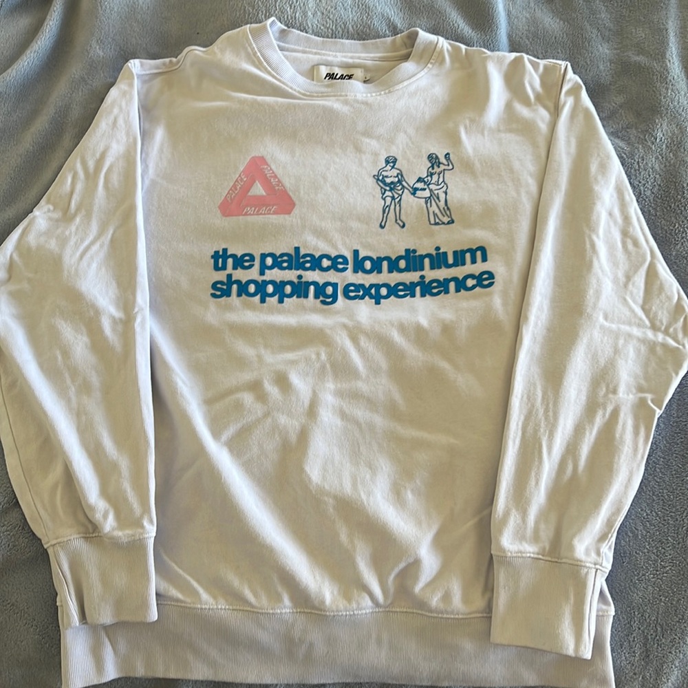 White PALACE Crewneck Sweater